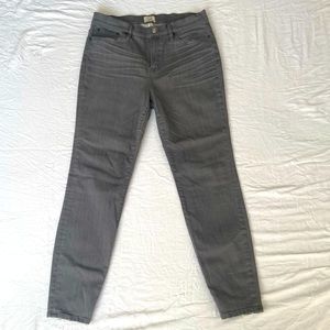 32” Waist J.Crew Lookout High Rise Skinny Gray Wash Jeans